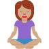 🧘🏽‍♀️ woman in lotus position: medium skin tone display on Twitter